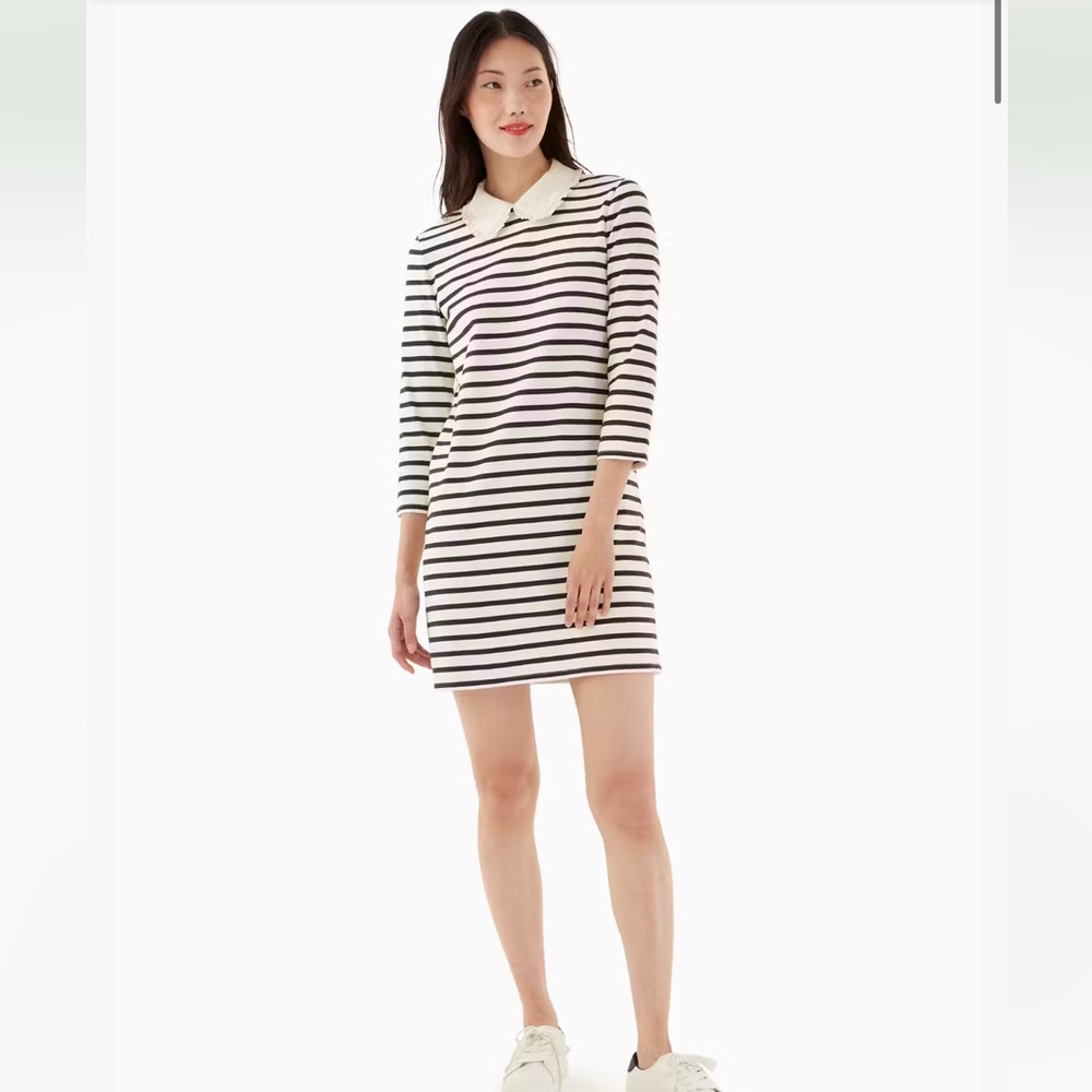 Kate Spade Poplin Collar Striped Tee Dress